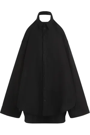 Balenciaga Dames, Blouses & Shirts, Zwart, Maat: 2XS Katoen