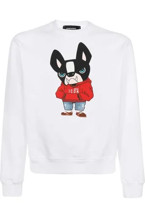 Dsquared2 Heren, Sweatshirts & Hoodies, Wit, Maat: XS Katoen