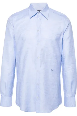 Dolce & Gabbana Heren, Overhemden, Blauw, Maat: XL Katoen