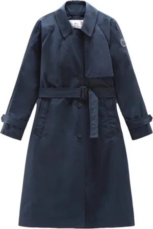 Woolrich Dames, Mantels, Blauw, Maat: XS Wol