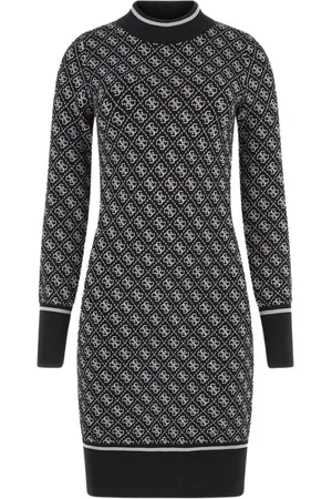 Guess Dames, Jurken, Zwart, Maat: L Jersey