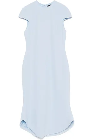 DAVID KOMA Dames, Jurken, Blauw, Maat: S Satijn