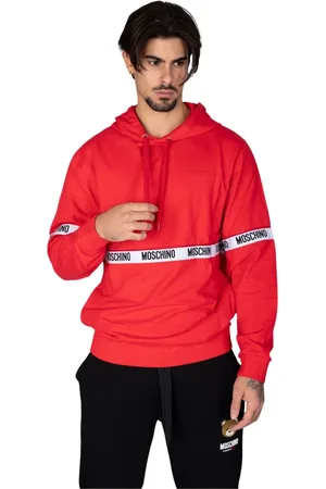 Moschino Heren, Sweatshirts & Hoodies, Rood, Maat: XL Katoen