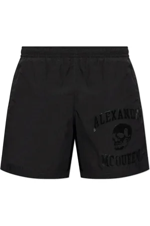 Alexander McQueen Heren, Badkleding, Zwart, Maat: L Leer