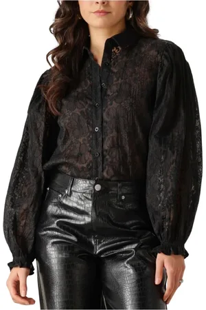 Ydence Dames, Blouses & Shirts, Zwart, Maat: XS