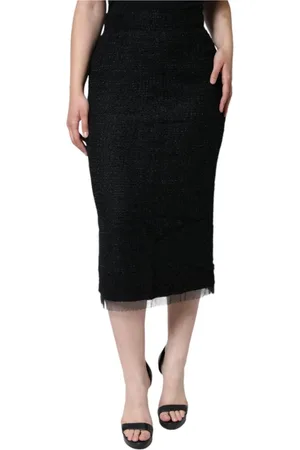 Dolce & Gabbana Dames, Rokken, Zwart, Maat: S Wol