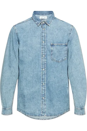 Samsøe Samsøe Heren, Overhemden, Blauw, Maat: S Denim