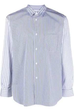 Comme des Garçons Heren, Overhemden, Blauw, Maat: M Katoen