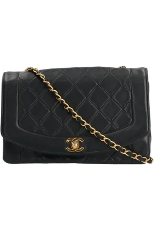 CHANEL Dames, Pre-owned, Zwart, Maat: ONE Size Leer