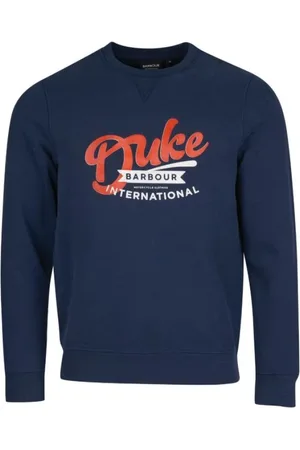 Barbour Heren, Sweatshirts & Hoodies, Blauw, Maat: M Katoen