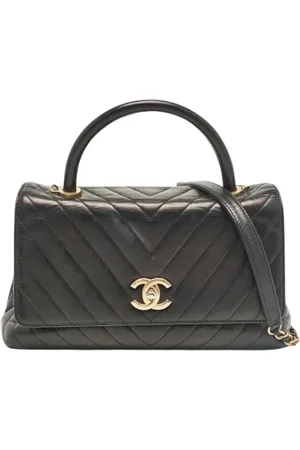CHANEL Dames, Pre-owned, Zwart, Maat: ONE Size Leer