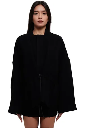 Rick Owens Dames, Jassen, Zwart, Maat: ONE Size Wol