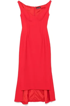DAVID KOMA Dames, Jurken, Rood, Maat: XS Leer