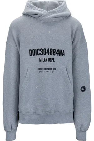 Dolce & Gabbana Heren, Sweatshirts & Hoodies, Grijs, Maat: M Katoen