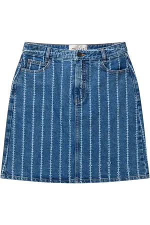 Munthe Dames, Rokken, Blauw, Maat: 2XS Denim