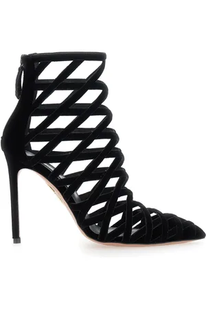 Aquazzura Dames, Schoenen, Zwart, Maat: 38 EU Velours