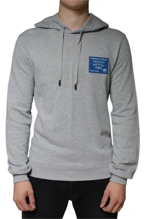 Dolce & Gabbana Heren, Sweatshirts & Hoodies, Grijs, Maat: S Katoen