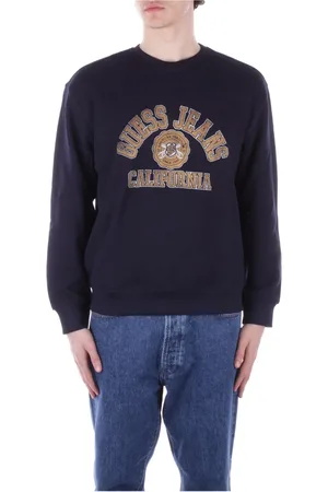 Guess Heren, Sweatshirts & Hoodies, Blauw, Maat: L Katoen