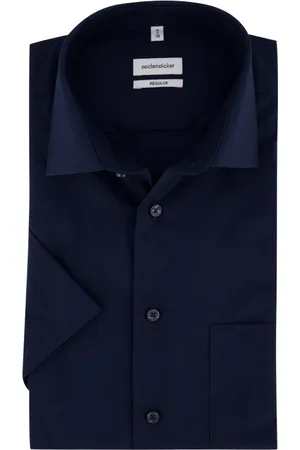 Seidensticker Heren, Overhemden, Blauw, Maat: 6XL Katoen