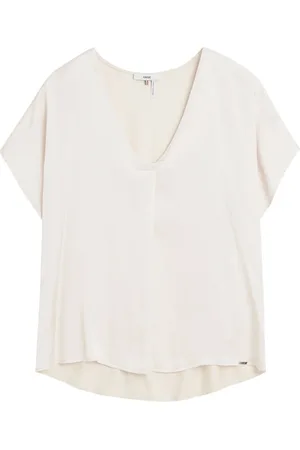 Cinque Dames, Blouses & Shirts, Wit, Maat: M Viscose