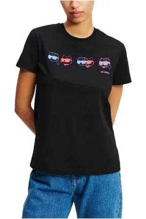 Karl Lagerfeld Dames, Tops, Zwart, Maat: XS Katoen