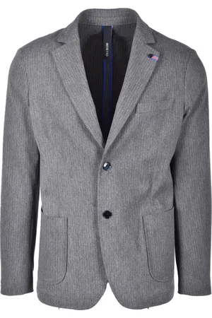DISTRETTO 12 Heren, Jassen, Grijs, Maat: S Viscose
