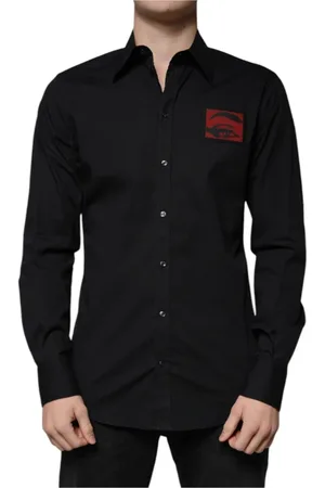 Dolce & Gabbana Heren, Overhemden, Zwart, Maat: 3XS Katoen