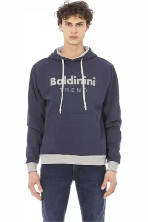 BALDININI Heren, Sweatshirts & Hoodies, Blauw, Maat: 2XL Katoen