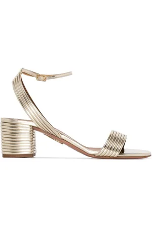 Aquazzura Dames, Schoenen, Geel, Maat: 36 EU Leer