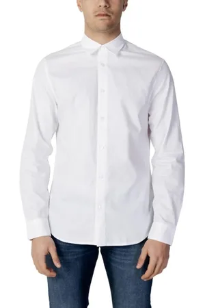 Armani Exchange Heren, Overhemden, Wit, Maat: 2XL Katoen