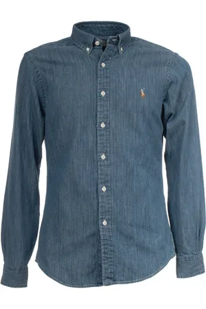 Ralph Lauren Heren, Overhemden, Blauw, Maat: S Denim