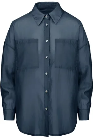 Bomboogie Dames, Blouses & Shirts, Blauw, Maat: S Voile