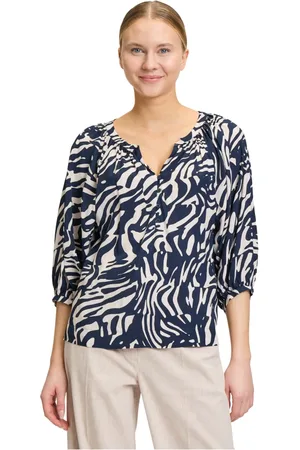 Betty & Co Dames, Blouses & Shirts, Blauw, Maat: L