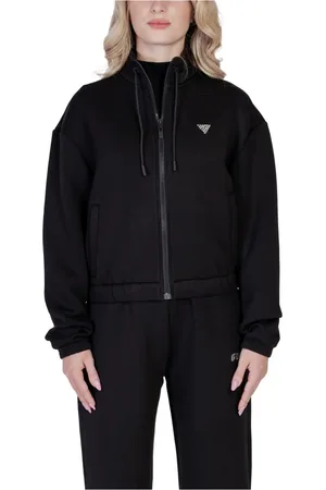 Guess Dames, Sweatshirts & Hoodies, Zwart, Maat: XS Viscose