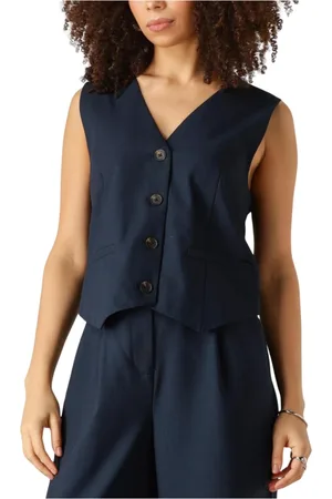 Modstrom Dames, Jassen, Blauw, Maat: L Leer
