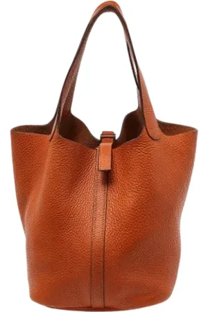 Hermès Dames, Pre-owned, Oranje, Maat: ONE Size Leer