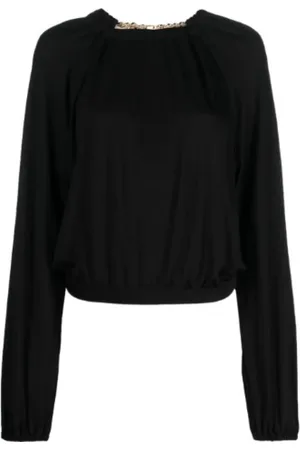 Roberto Cavalli Dames, Blouses & Shirts, Zwart, Maat: S
