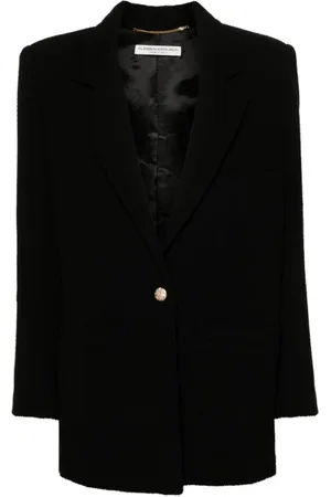 Alessandra Rich Dames, Jassen, Zwart, Maat: S Tweed