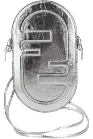 Fendi Dames, Pre-owned, Grijs, Maat: ONE Size Leer