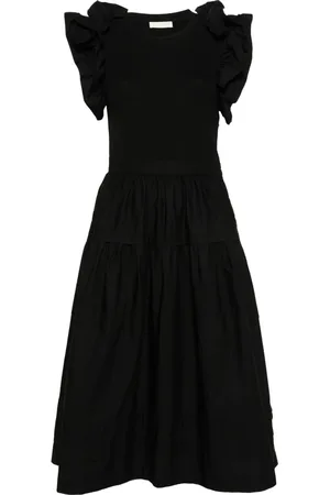 ULLA JOHNSON Dames, Jurken, Zwart, Maat: XS Katoen