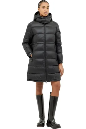 Moncler Dames, Mantels, Zwart, Maat: M Polyamide