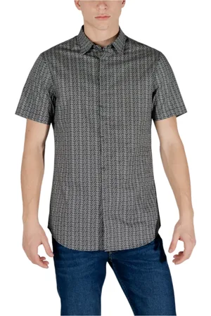 Armani Exchange Heren, Overhemden, Zwart, Maat: M Katoen