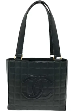 CHANEL Dames, Pre-owned, Zwart, Maat: ONE Size Leer