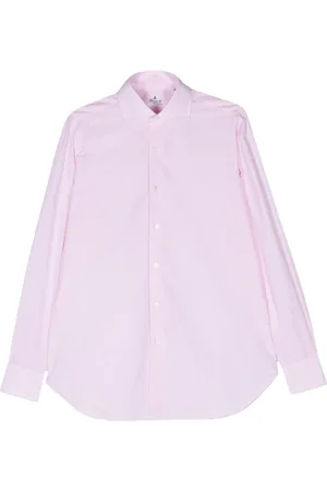 Finamore Heren, Overhemden, Roze, Maat: 4XL Katoen