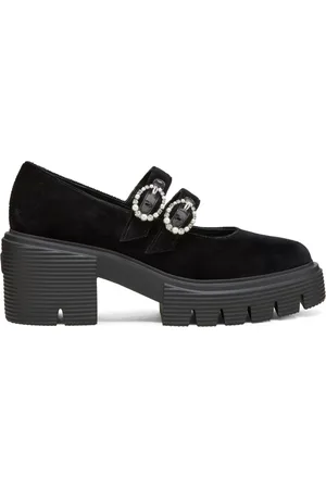 Stuart Weitzman Dames, Schoenen, Zwart, Maat: 37 EU Katoen