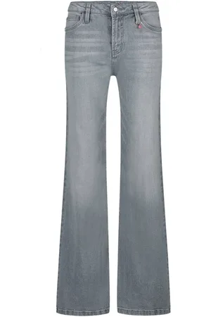 Florèz Dames, Jeans, Grijs, Maat: W31 Katoen