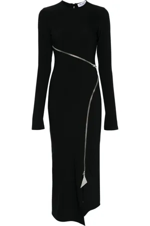 The Attico Dames, Jurken, Zwart, Maat: 2XS Poliester