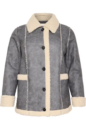 Kaffe Dames, Jassen, Grijs, Maat: 2XL