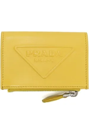 Prada Dames, Pre-owned, Geel, Maat: ONE Size Leer
