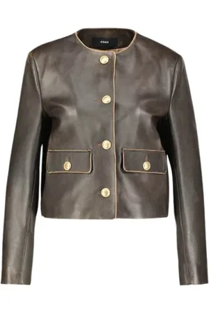 arma leder Dames, Jassen, Bruin, Maat: XS Leer